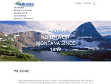 Tablet Screenshot of glacierwholesalers.com